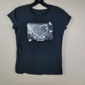 Converse girls short sleeve tee Sz Xl black